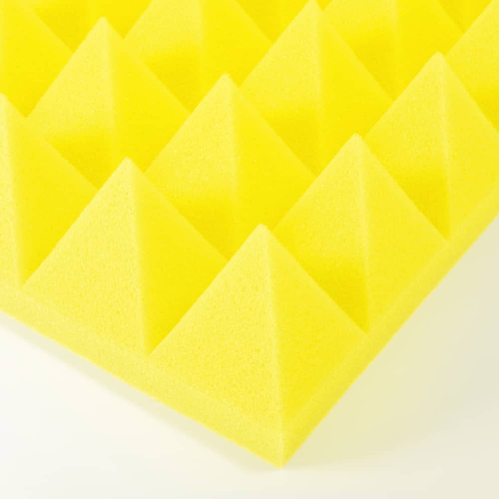 Поролон "Пирамида", основание 20 мм, пирамиды 50 мм, желтый